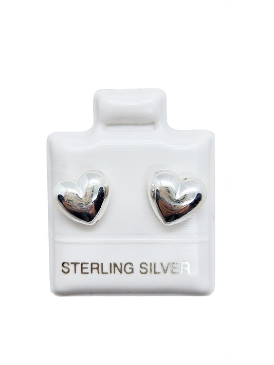 Par de broquel corazón bombi XL plata 925