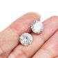 Par de aretes redondo XL 10mm plata 925
