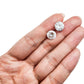 Par de aretes redondo XL 10mm plata 925