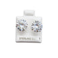 Par de aretes redondo XL 10mm plata 925