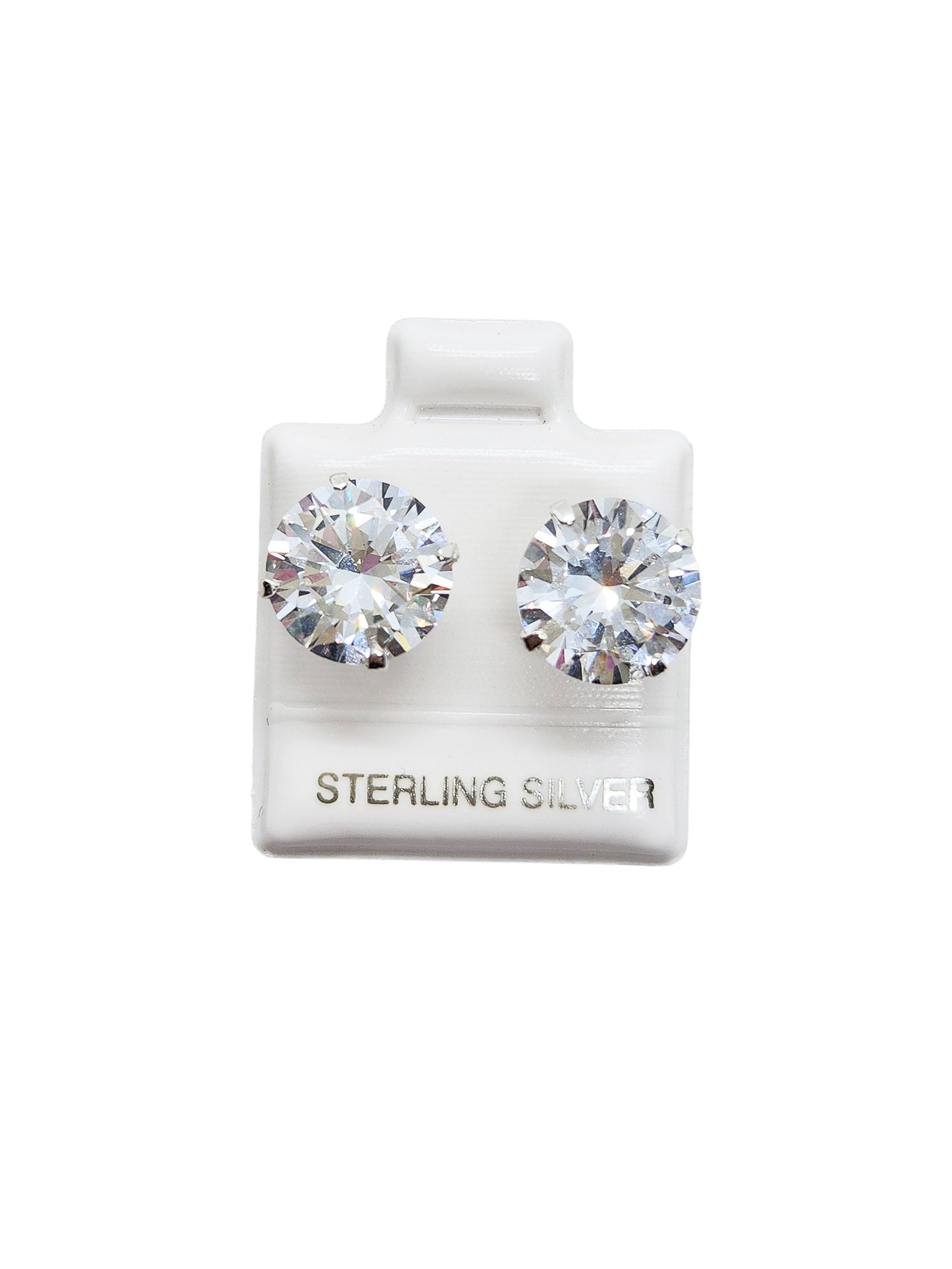 Par de aretes redondo XL 10mm plata 925