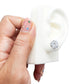 Par de aretes redondo XL 10mm plata 925