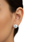 Par de aretes redondo XL 10mm plata 925