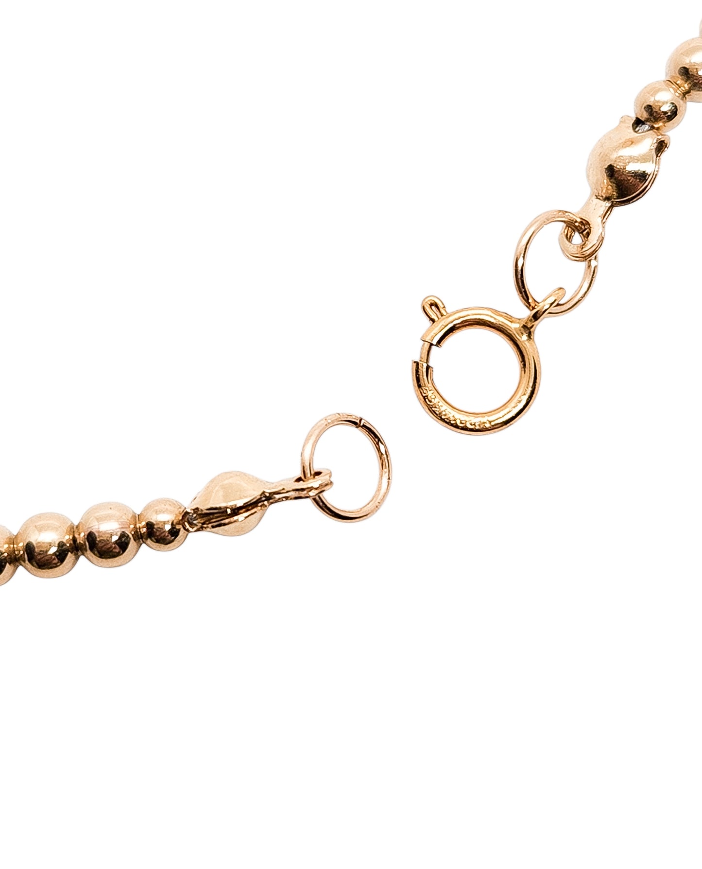 Pulsera ojo turco bola BIMETAL 3mm (PLATA Y ORO)