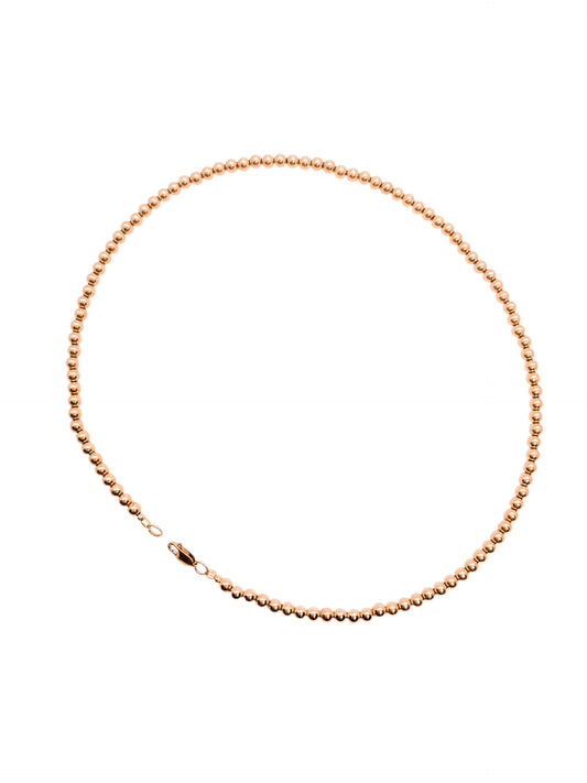 Collar bola BIMETAL ROSA 4mm (PLATA Y ORO)