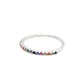 Anillo media churumbela colores plata 925