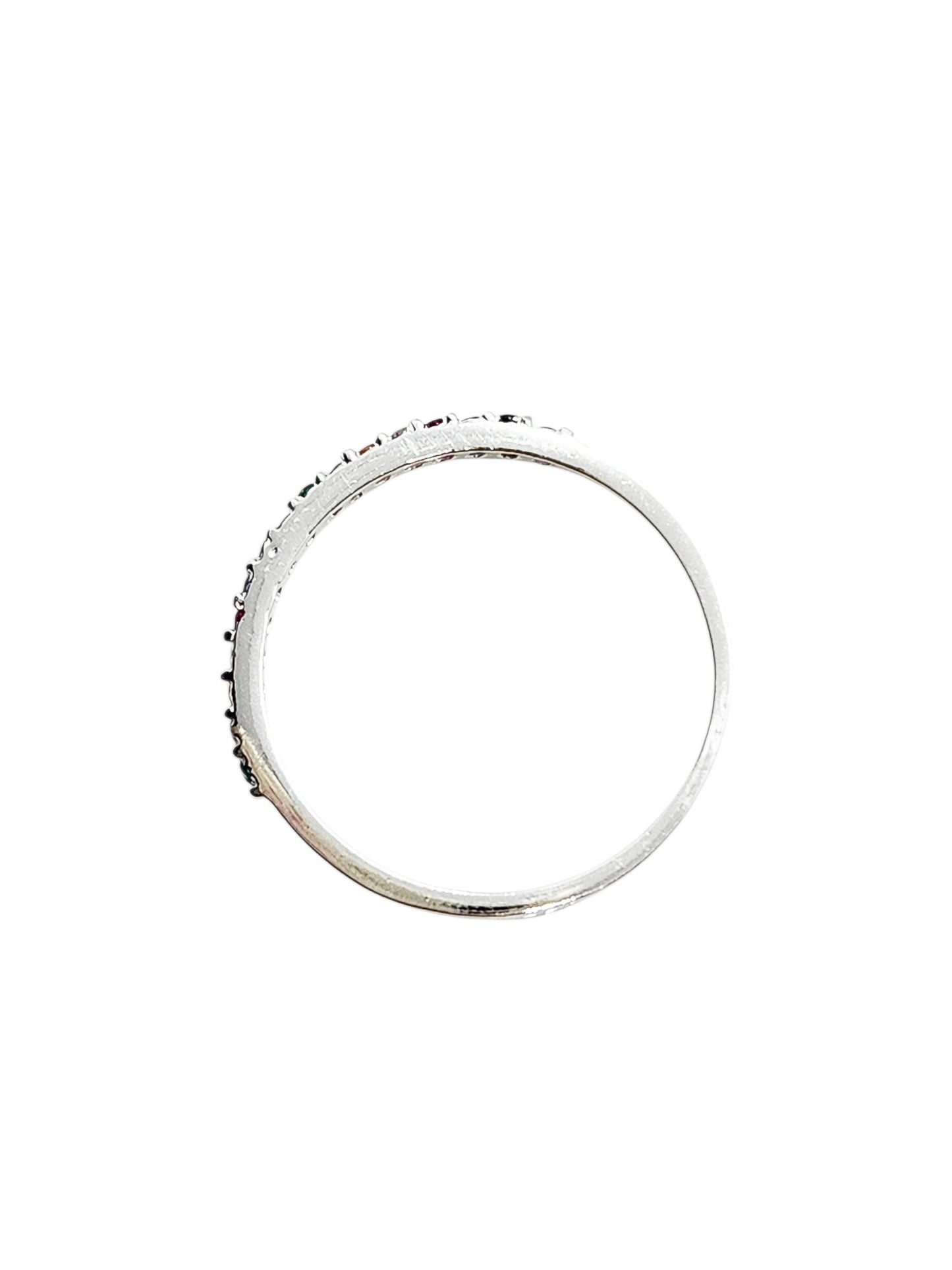Anillo media churumbela colores plata 925