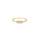 Anillo baguette piedra blanca