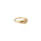 Anillo sello con zirconias blancas ORO 10K