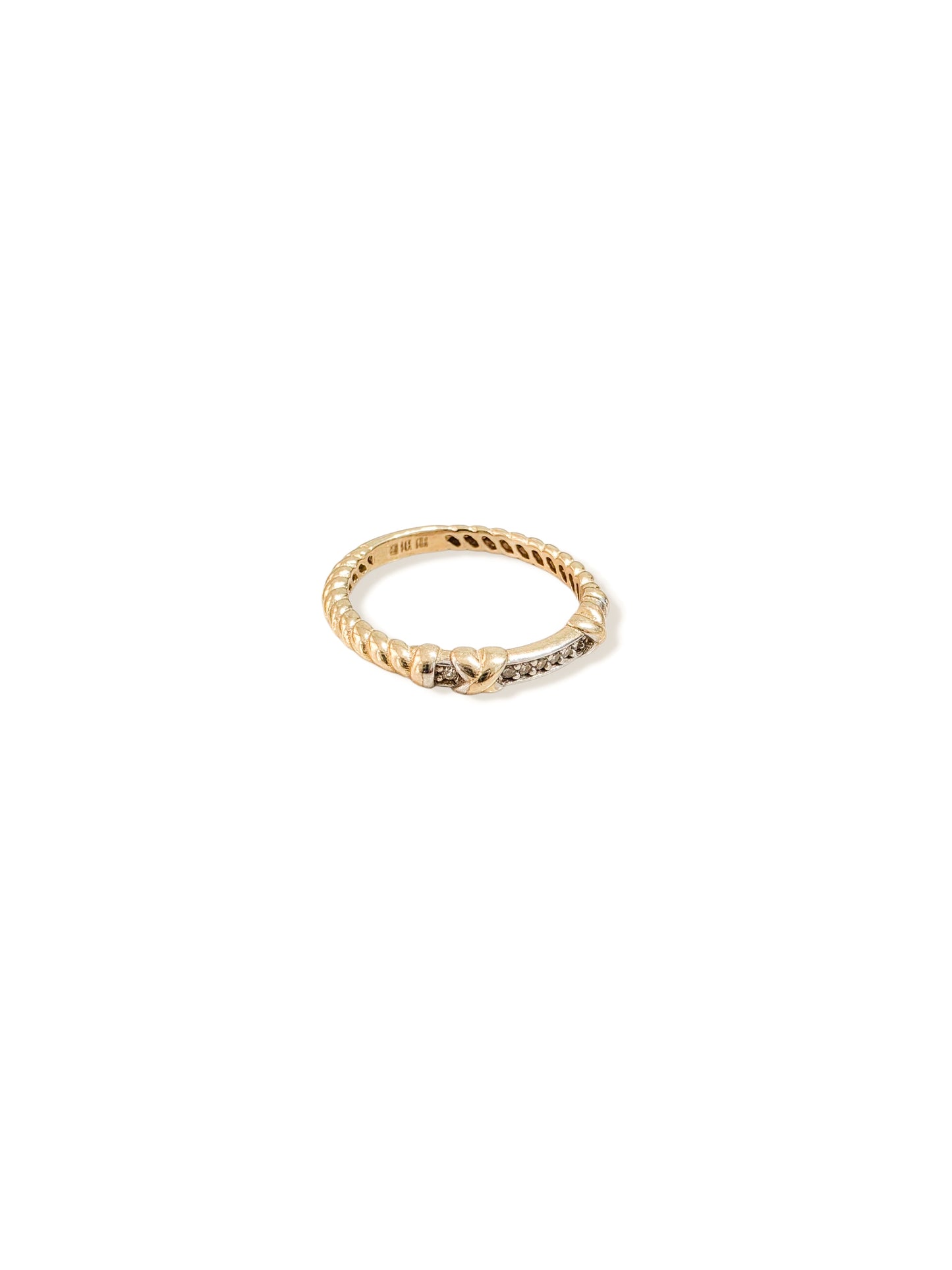 Anillo cruces con piedras ORO 10K
