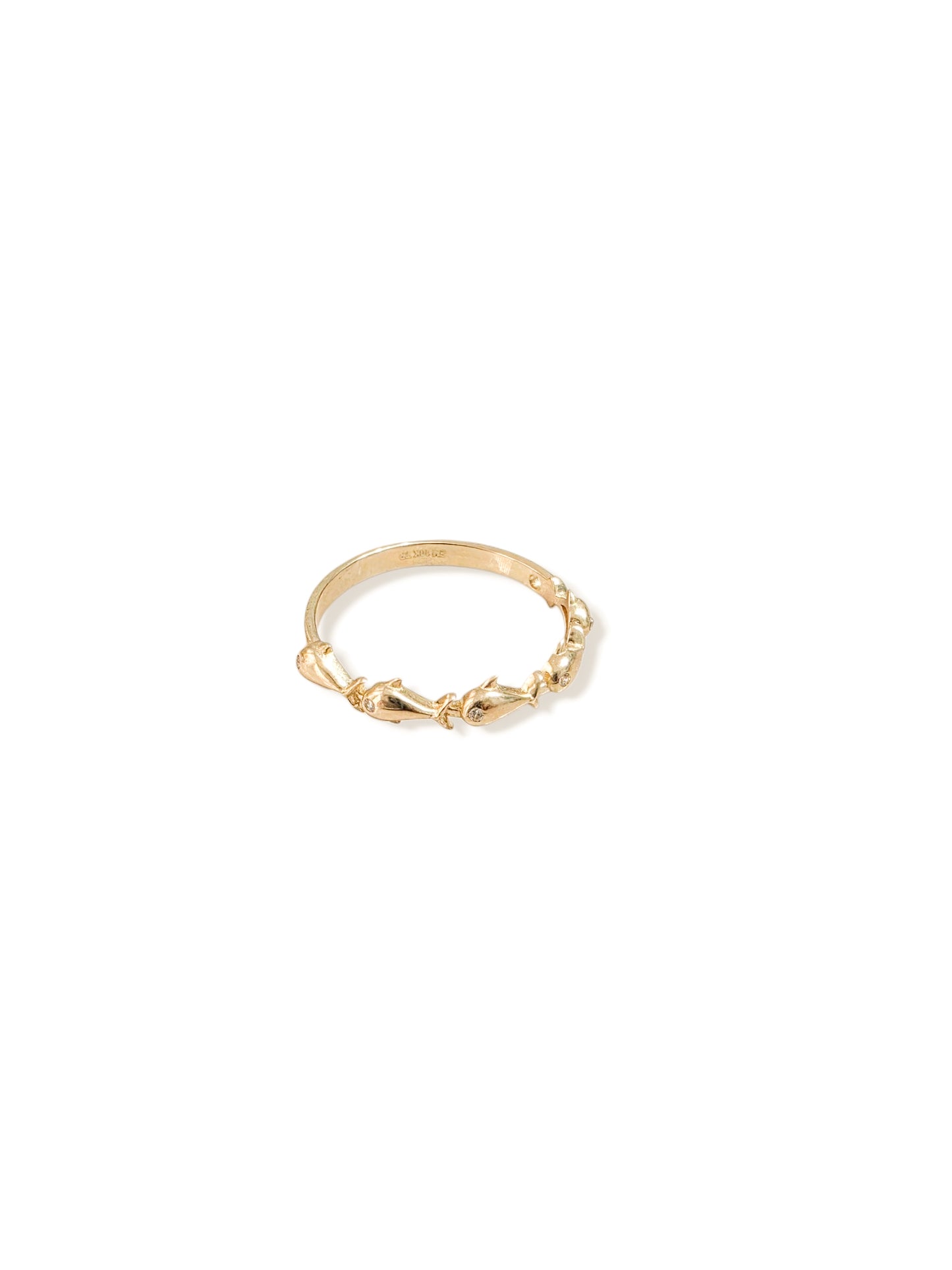Anillo delfines ORO 10K