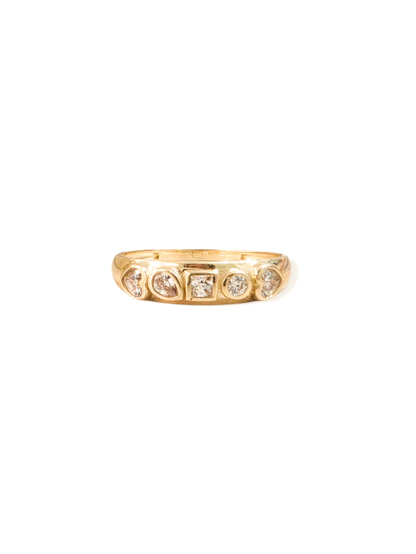 Anillo figuras geométricas ORO 10K