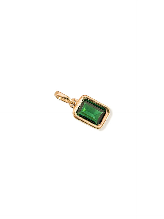 Dije con zirconia verde oro 10k