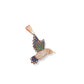 Dije Colibri de piedras colores oro 10k