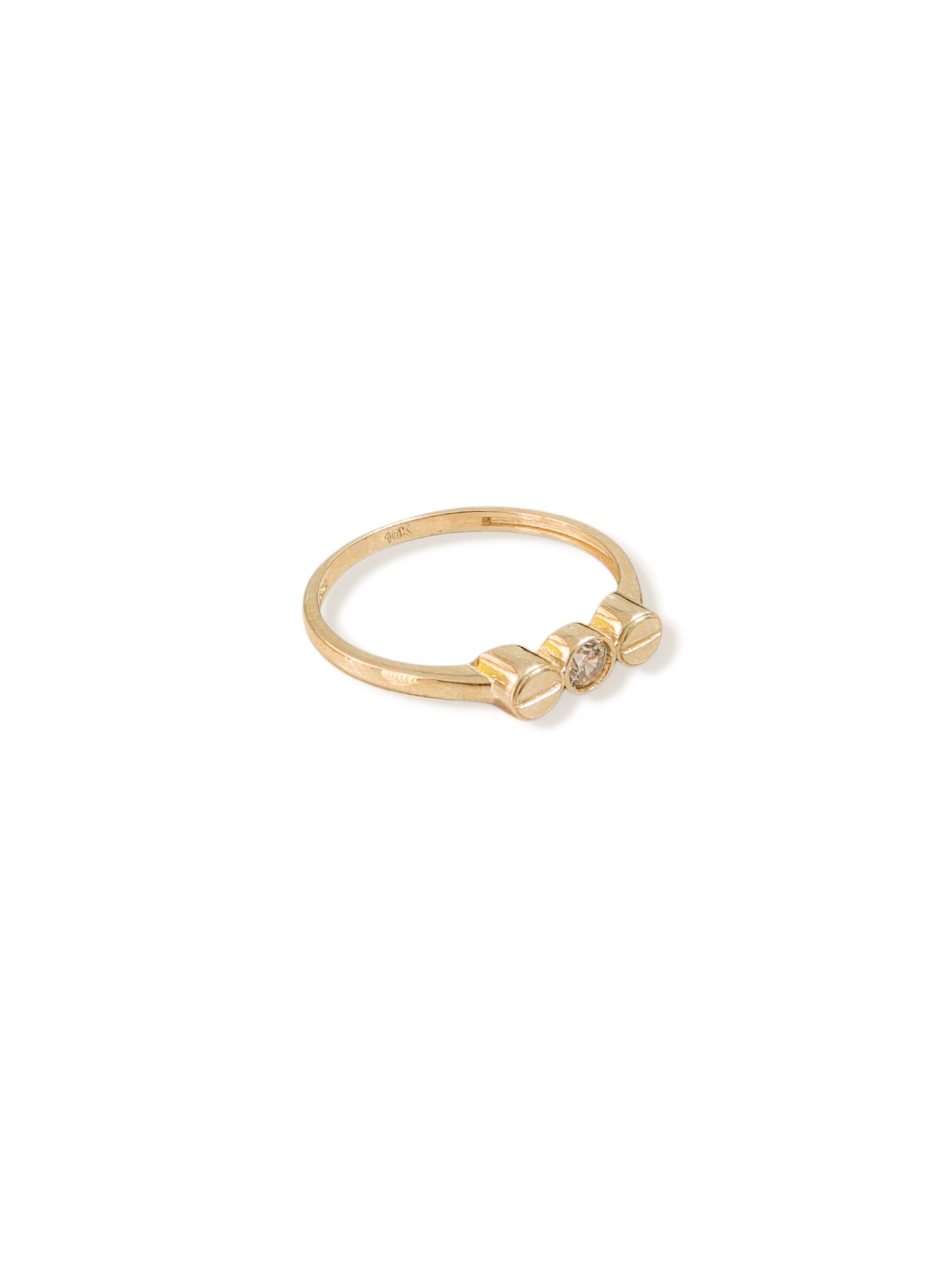 Anillo círculos dos uno ORO 10K