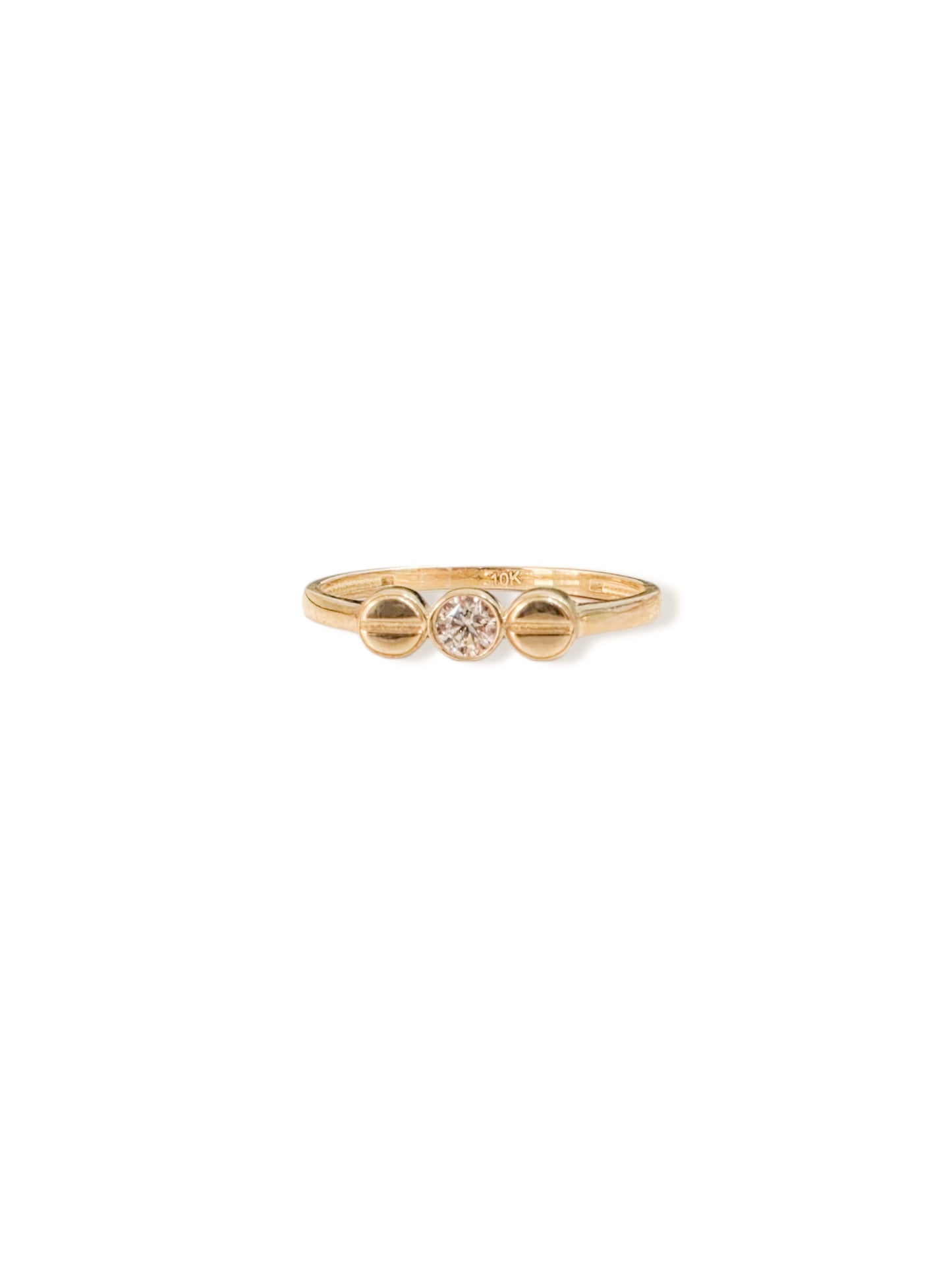 Anillo círculos dos uno ORO 10K