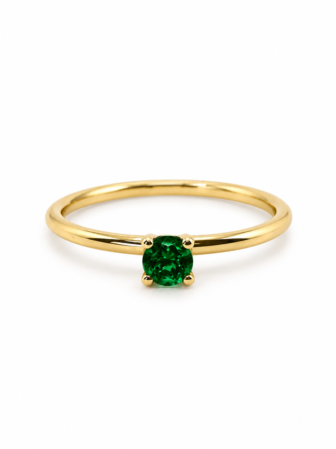 Anillo Esmeralda natural oro 10k