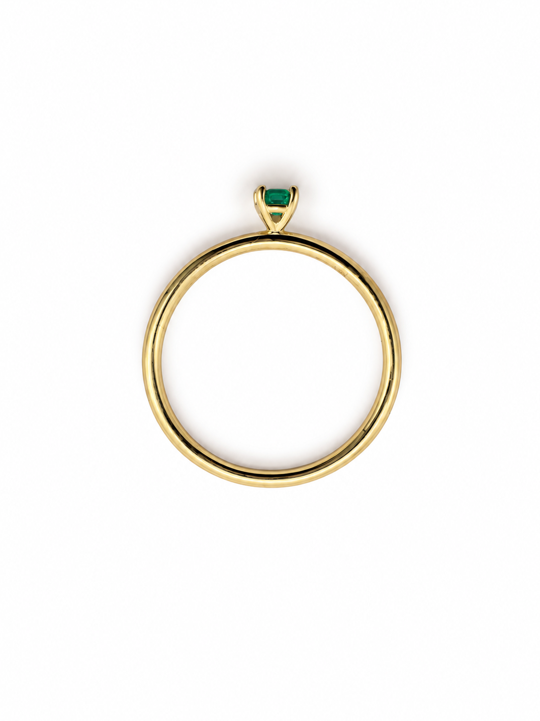 Anillo Esmeralda natural oro 10k