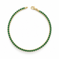Pulsera tenis zirconia verde oro 10K