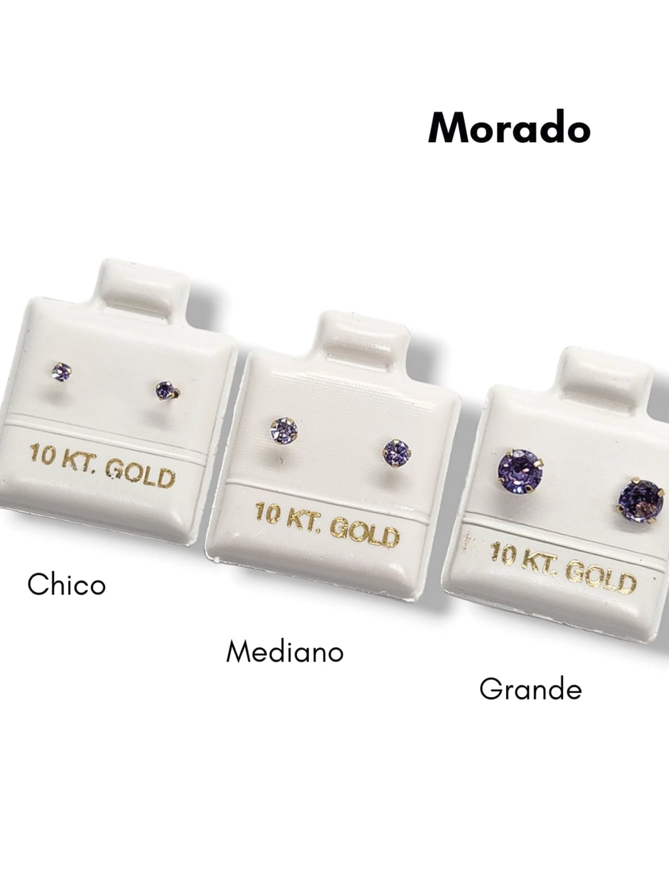 Par de Broquel básico recto MORADO