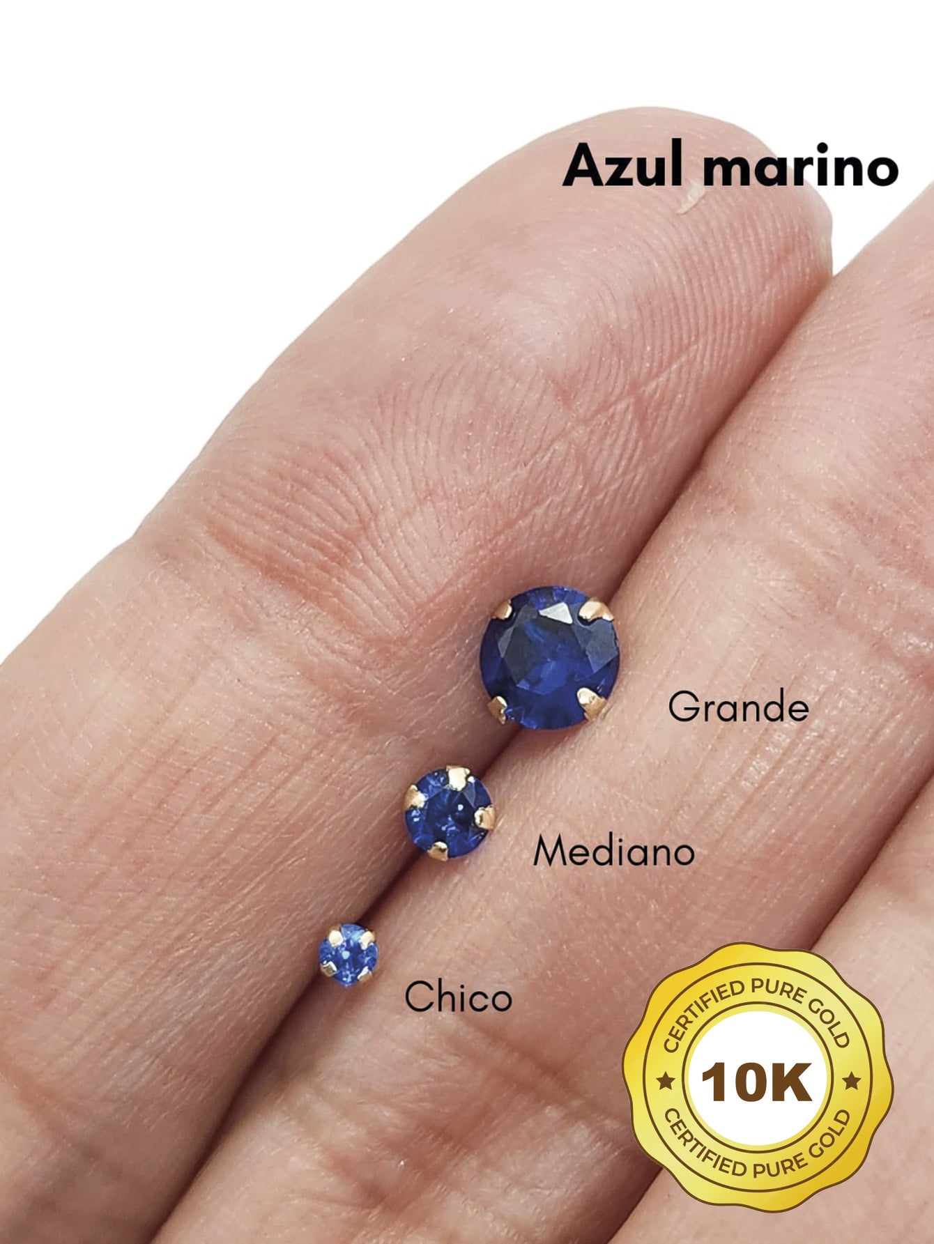 Par de Broquel básico recto AZUL MARINO