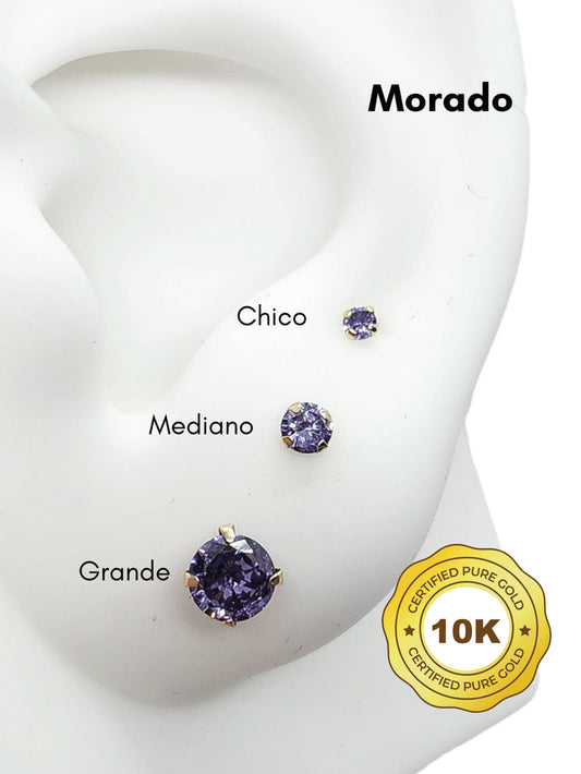 Par de Broquel básico recto MORADO