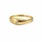 Anillo pinky ring con circonia blanca Oro 10k