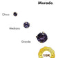 Par de Broquel básico recto MORADO