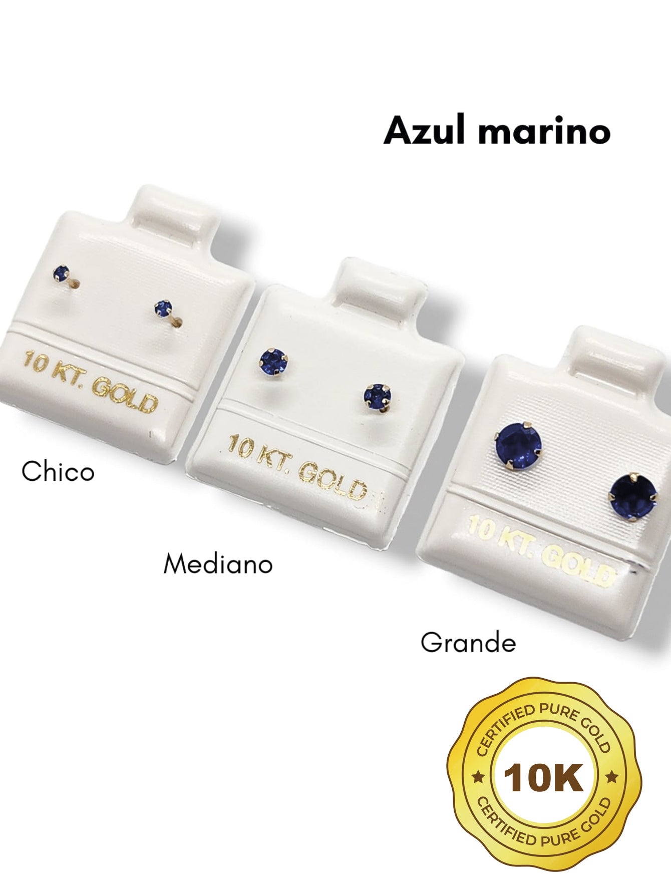 Par de Broquel básico recto AZUL MARINO