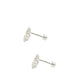 Par broquel roseta blanca Plata 925