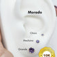 Par de Broquel básico recto MORADO