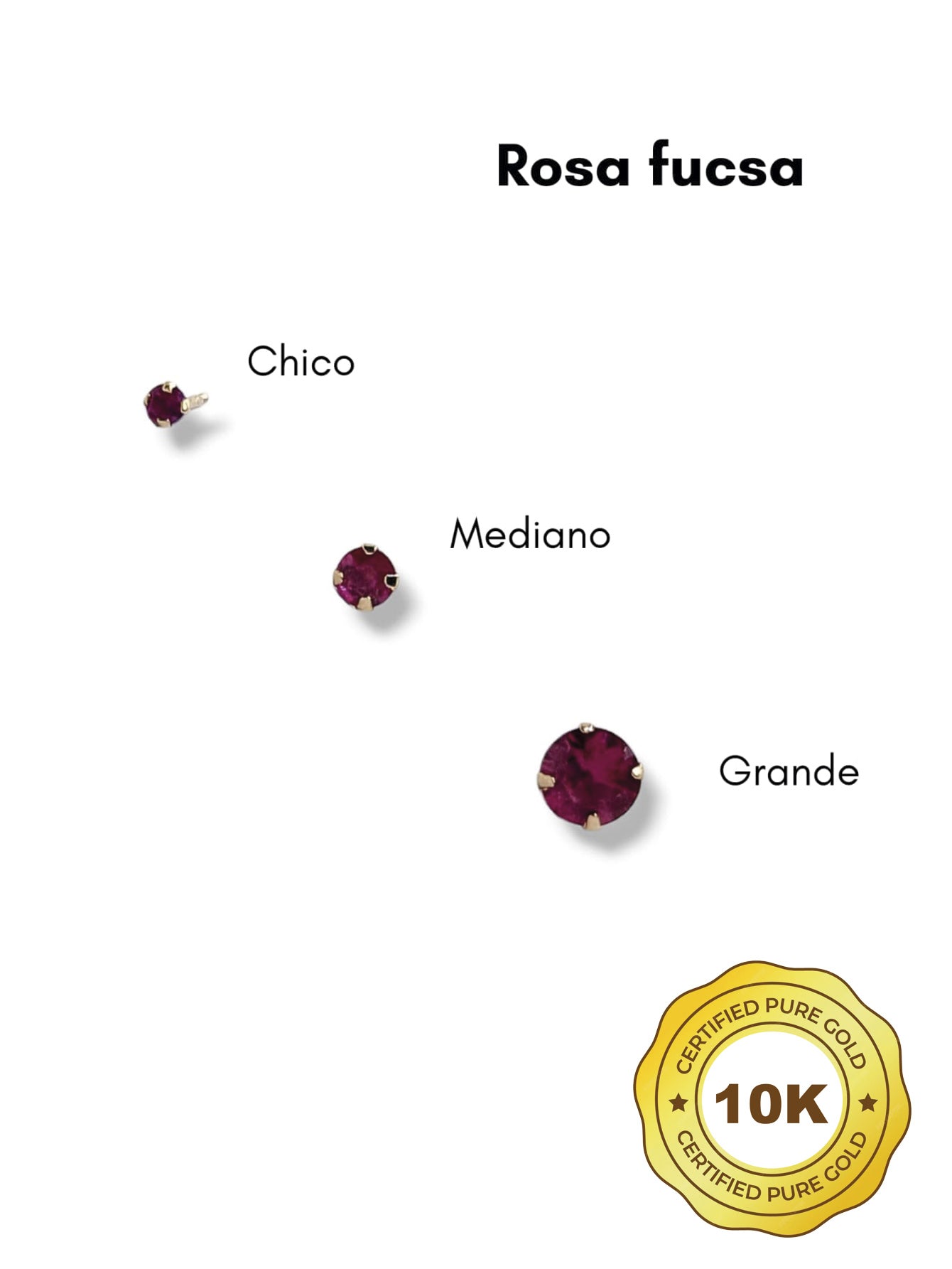 Par de Broquel recto básico ROSA FUCSA