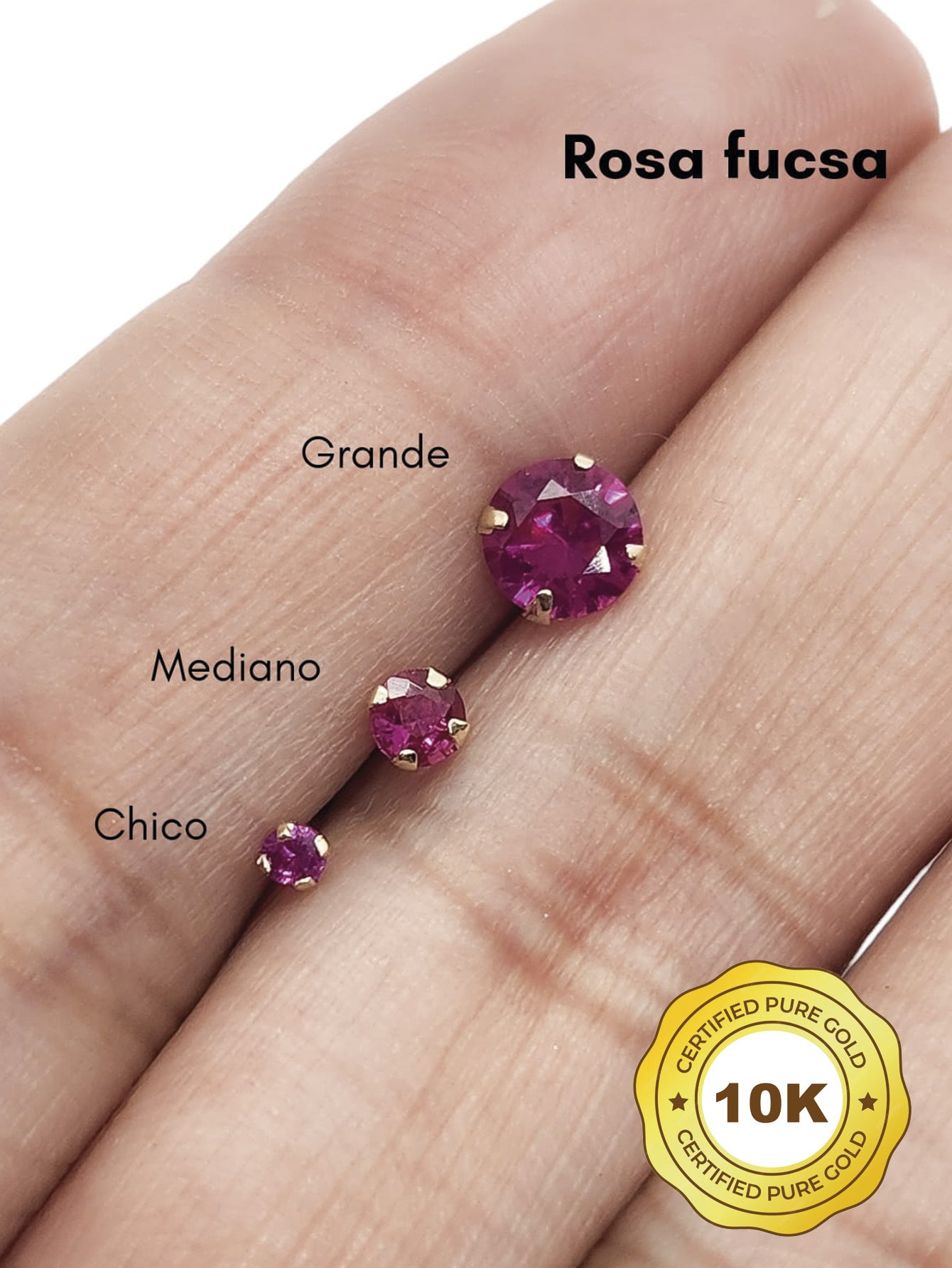 Par de Broquel recto básico ROSA FUCSA