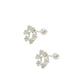 Par broquel roseta blanca Plata 925