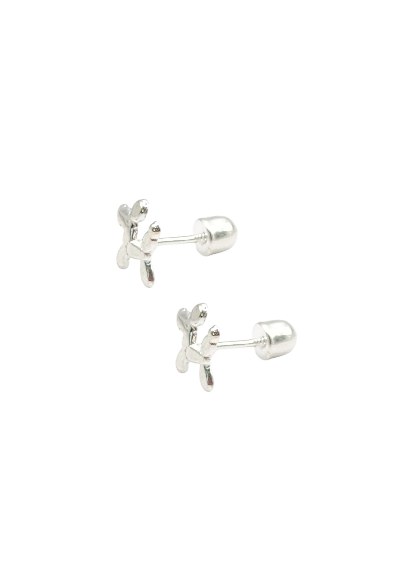 Par broquel perrito globo Plata 925