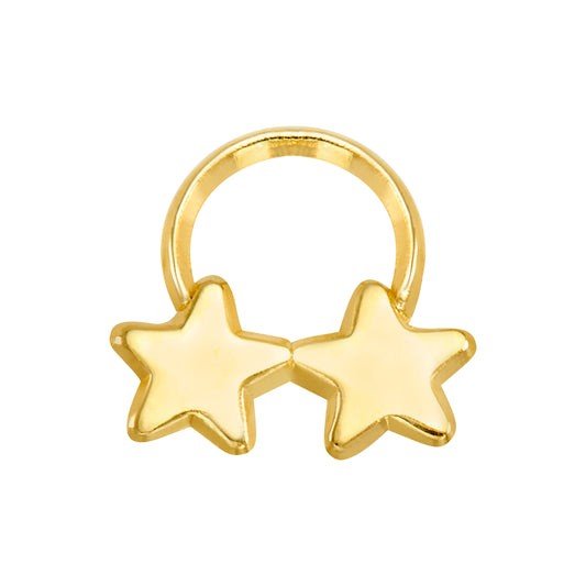 Broquel anillo estrella oro 10k DORADO