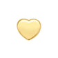 Par de Broquel corazón tachuela  mini oro 10k DORADO