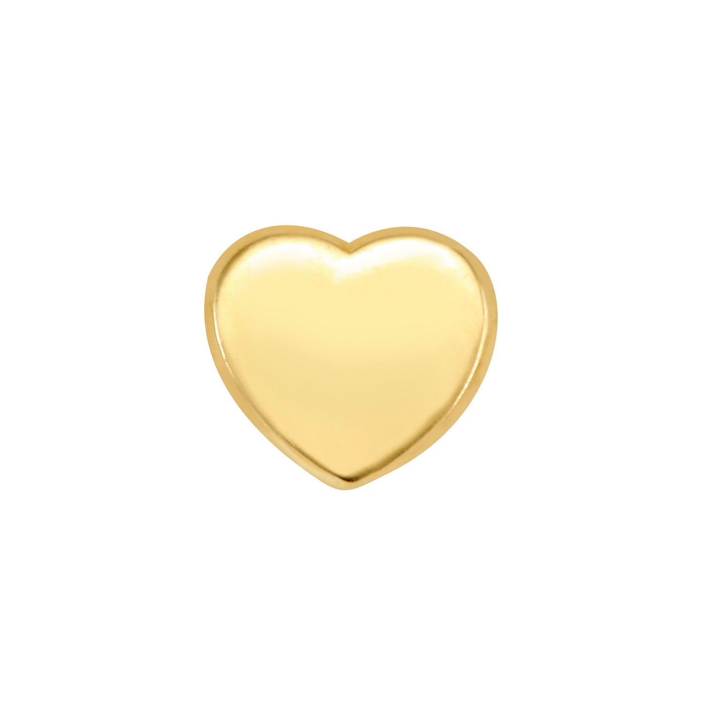 Par de Broquel corazón tachuela  mini oro 10k DORADO