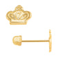 Par de Broquel corona princess mini oro 10k