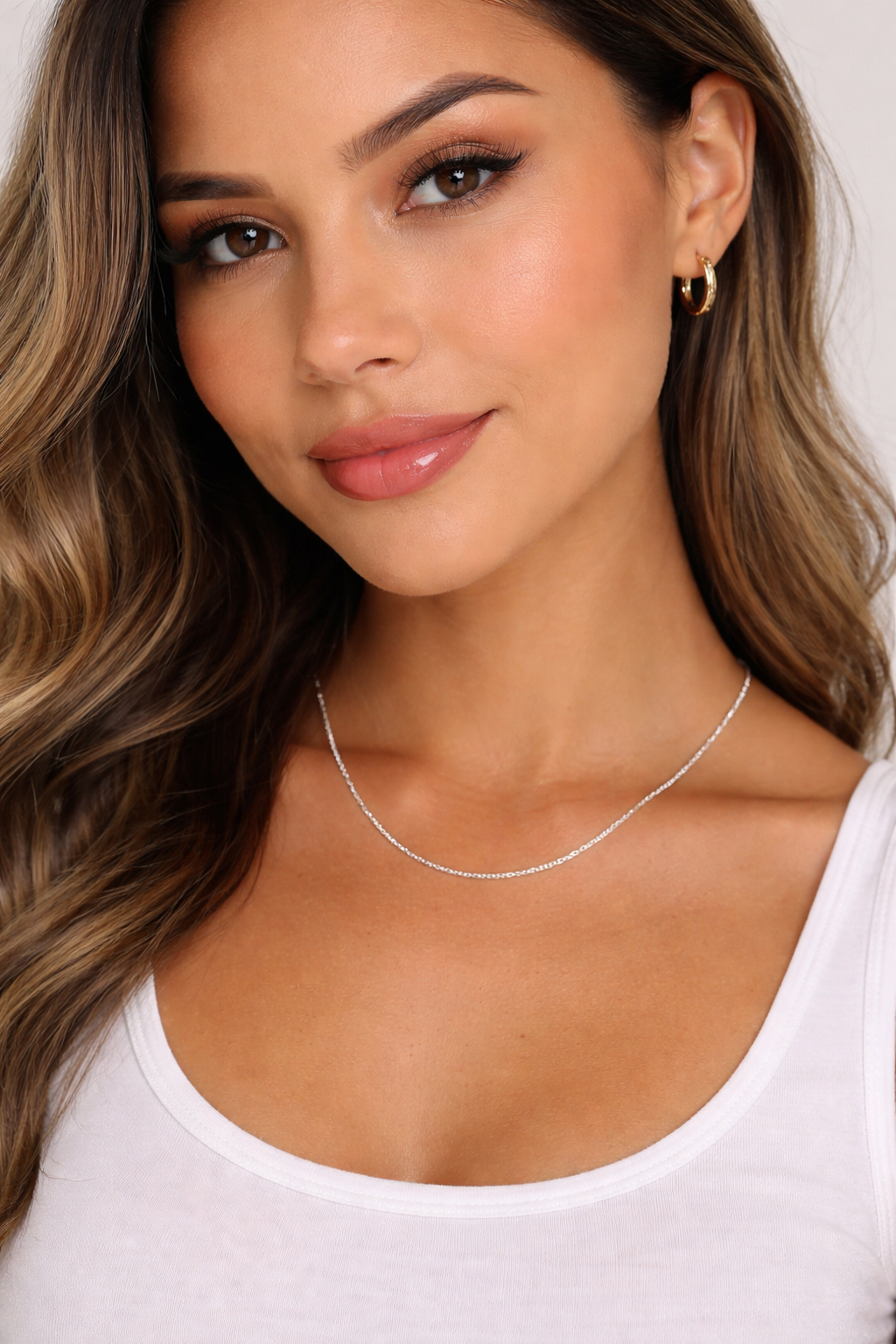 Amaris Cadena Caracol 1mm de Grosor Plata 925