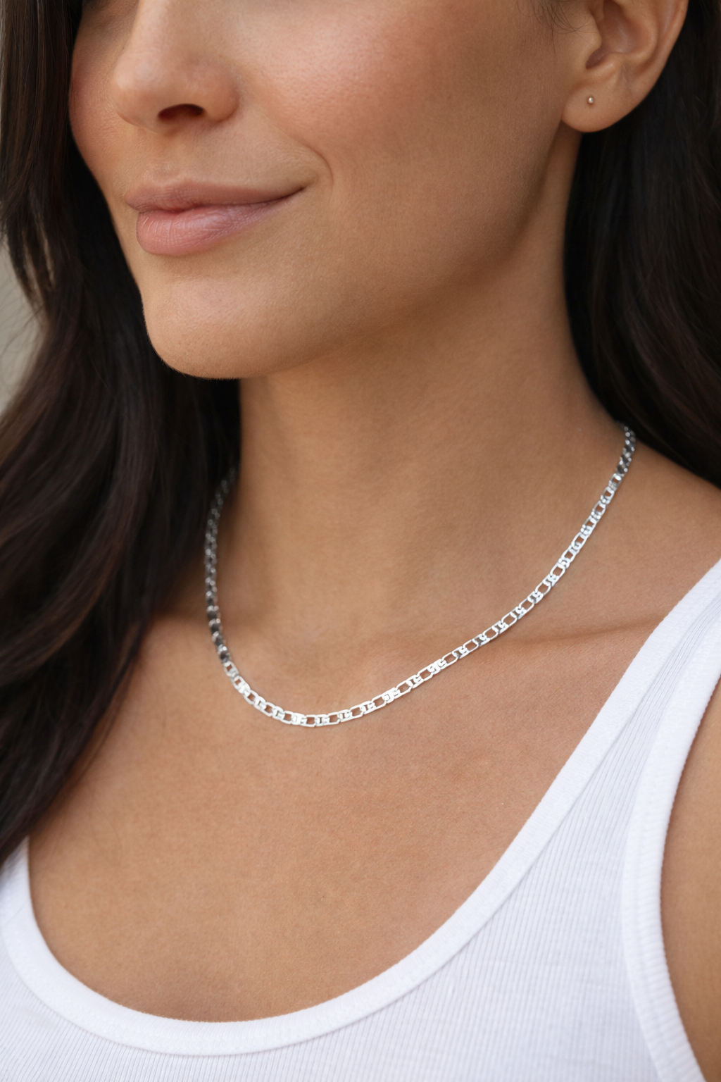 Amaris Cadena Tejida 2mm de grosor plata 925