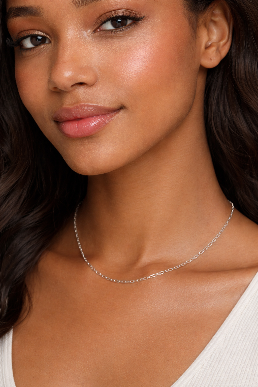 Amaris Cadena ancla chica 2mm de Grosor plata 925