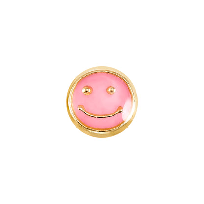 Par de Broquel Carita feliz varios colores Oro 10k