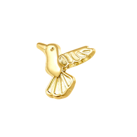 Par o Pieza de Broquel Colibrí Oro 10k DORADO