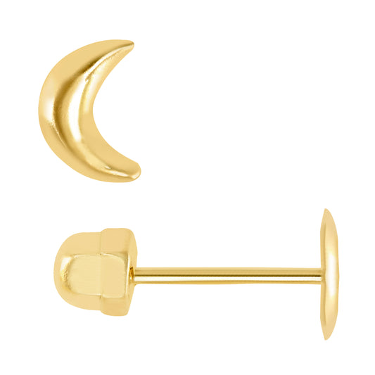 Par o Pieza de Broquel Luna Lt Mini Oro 10k DORADO