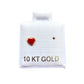 Par o pieza Corazon esmaltado mini ORO 10K