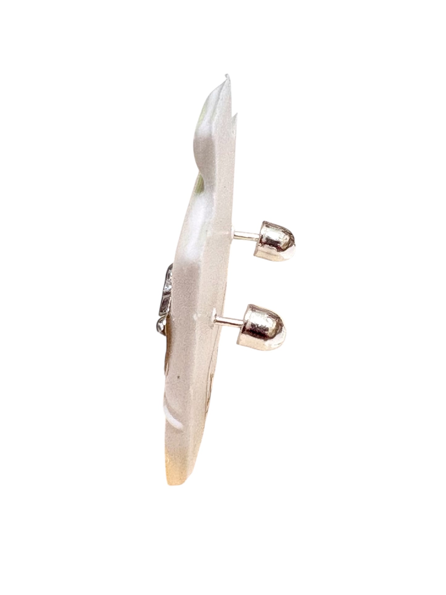 Par Broquel triple corazón PLATA 925