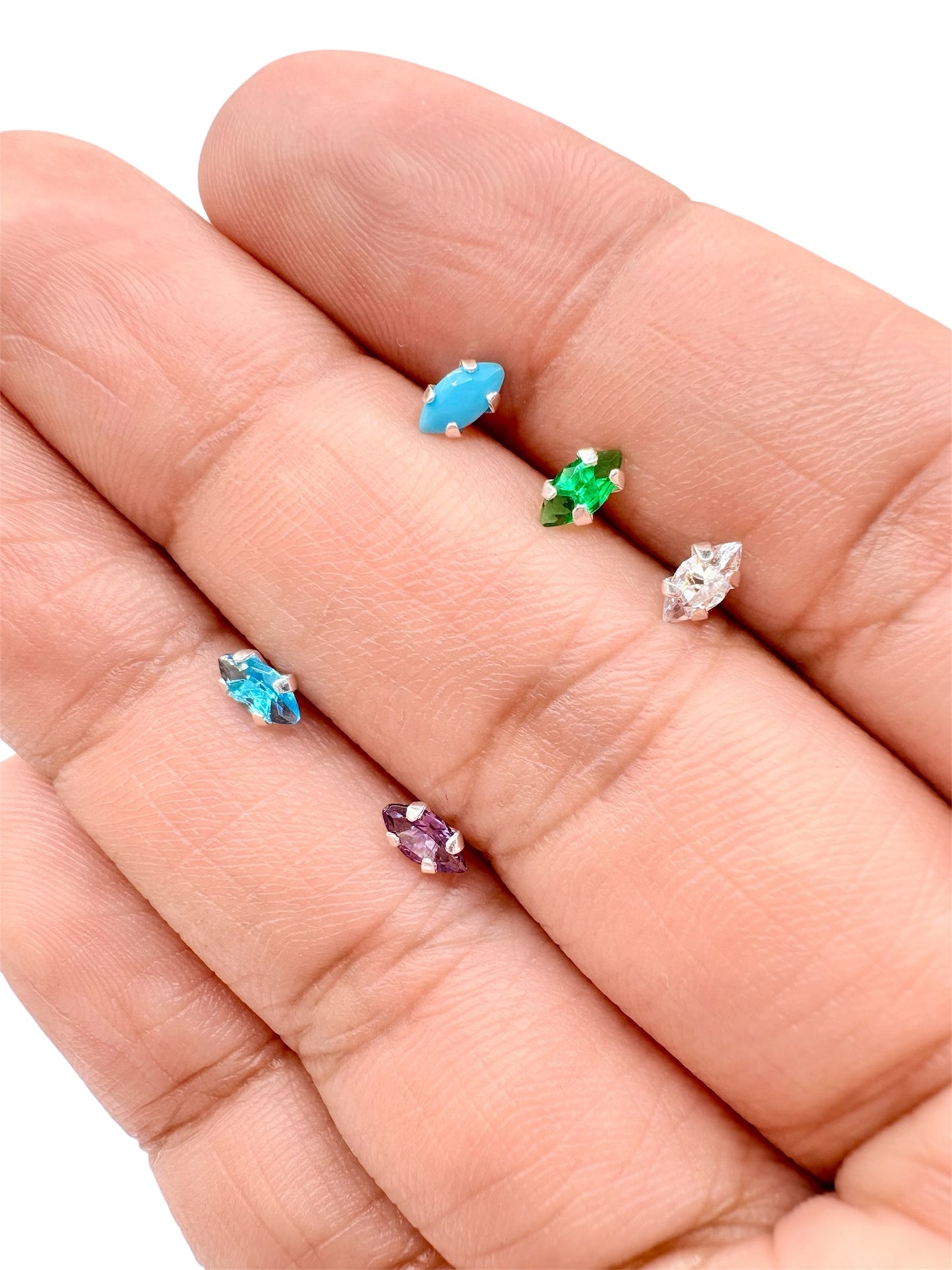 Par broquel Marquisse colores Plata 925