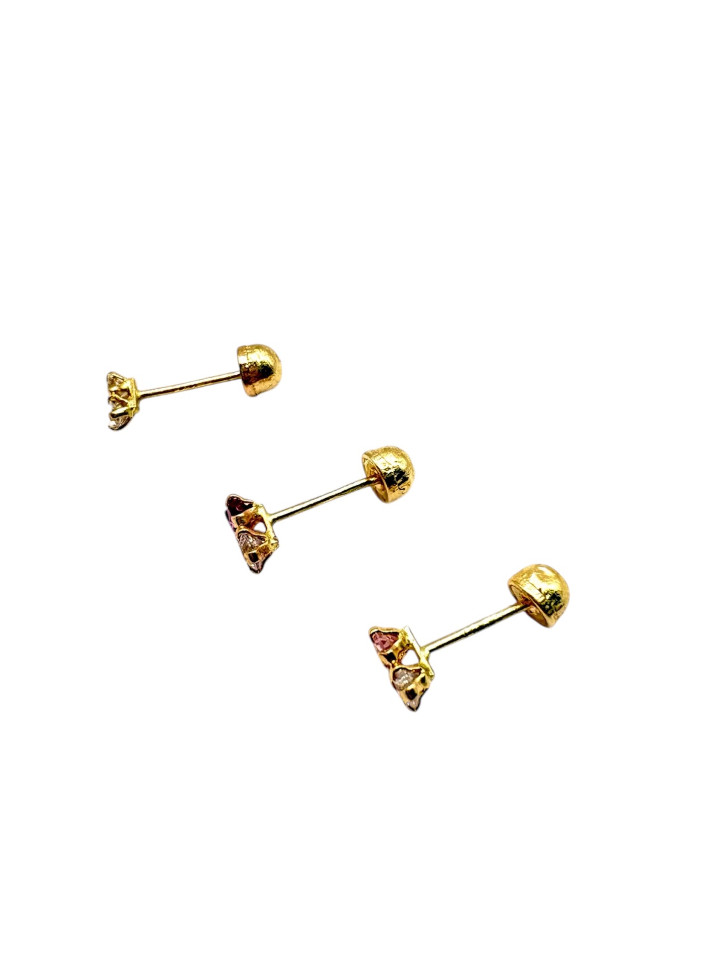Par o pieza broquel barra mini Oro 10K