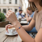 Pulsera de hilo rojo con ojito turco azul BIMETAL